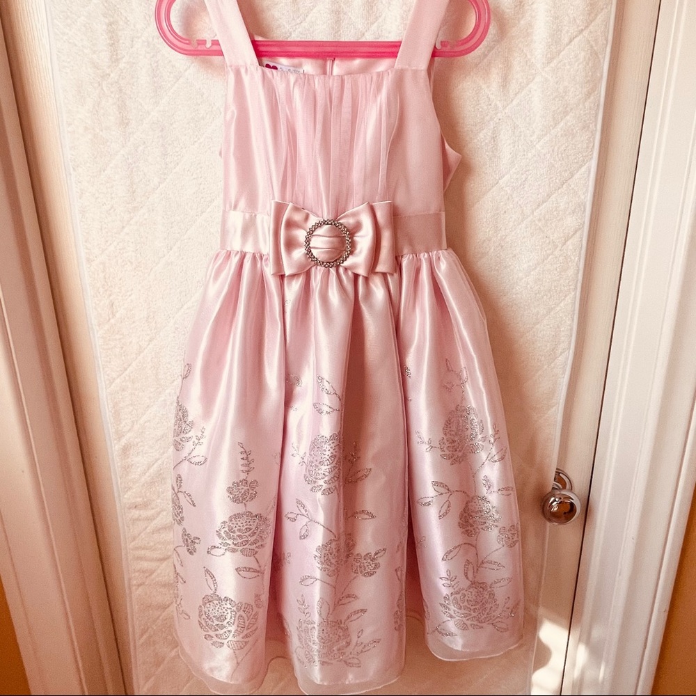pink elegant childrens party dress